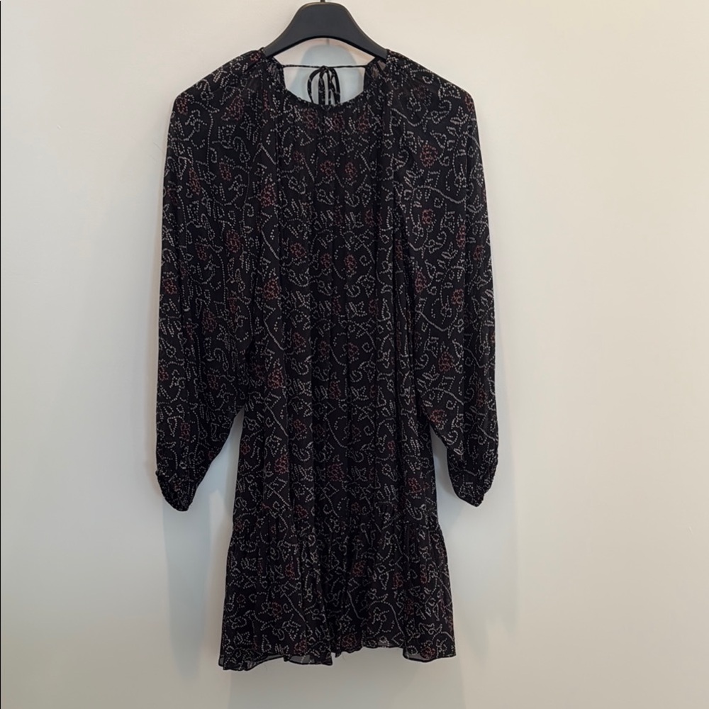 Elegant Black Patterned Dress